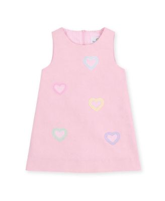 Toddler Girls' 2T-5T Corduroy A-Line Dress with Heart Appliqu&eacute;s
