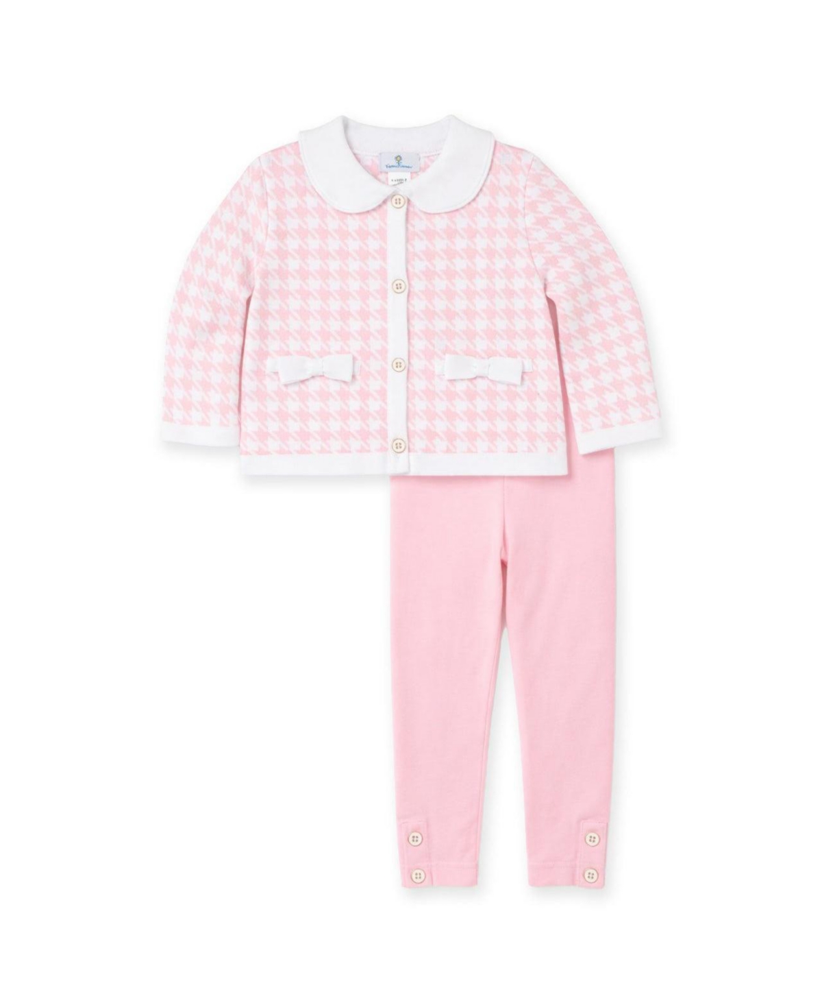Florence Eiseman Toddler Girls' 2T-5T Houndstooth Cardigan and Leggings, 2-Piece Set