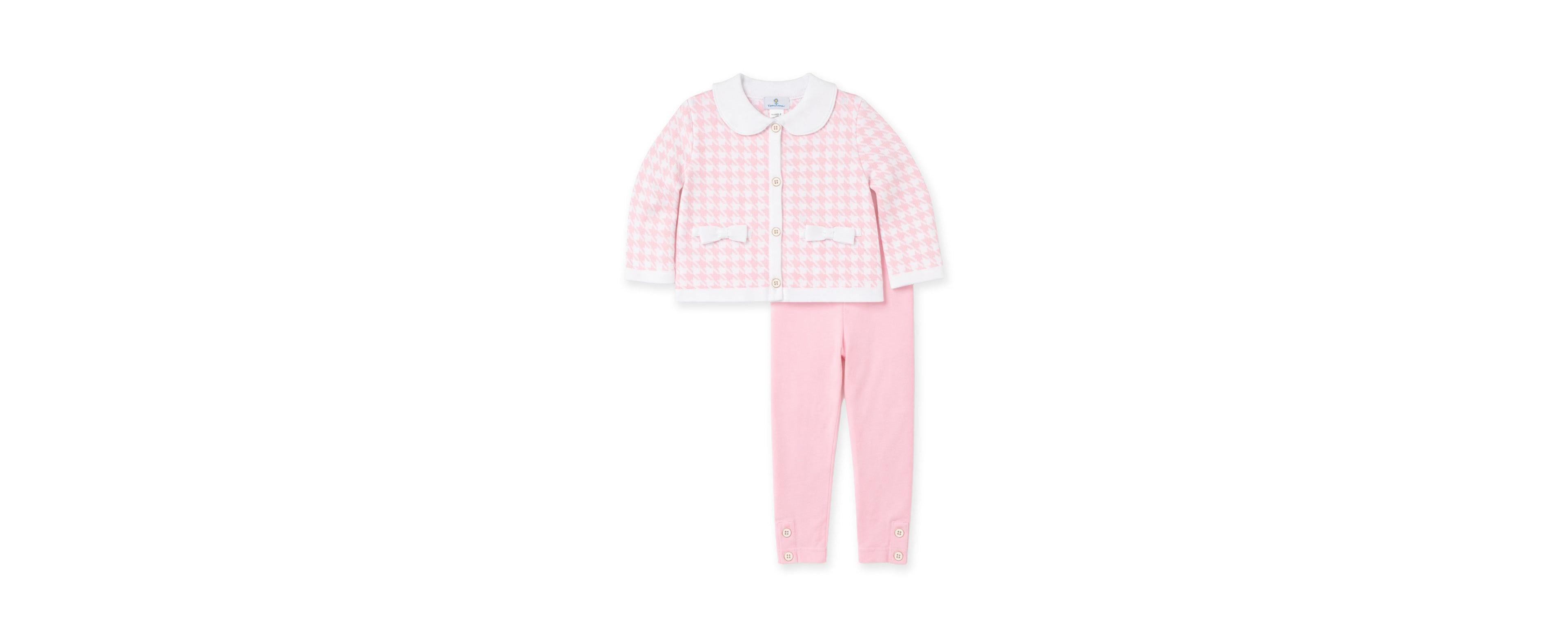 Florence Eiseman Toddler Girls' 2T-5T Houndstooth Cardigan and Leggings, 2-Piece Set