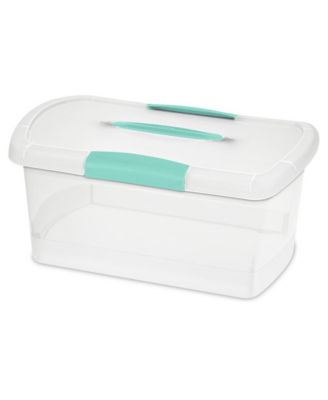Medium Nesting ShowOffs, Stackable Storage Bin with Latch Lid, 24 Pack