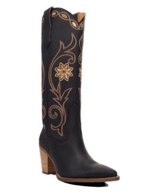 Women's Miss Daisy Knee-High Western Pointed-Toe Boots