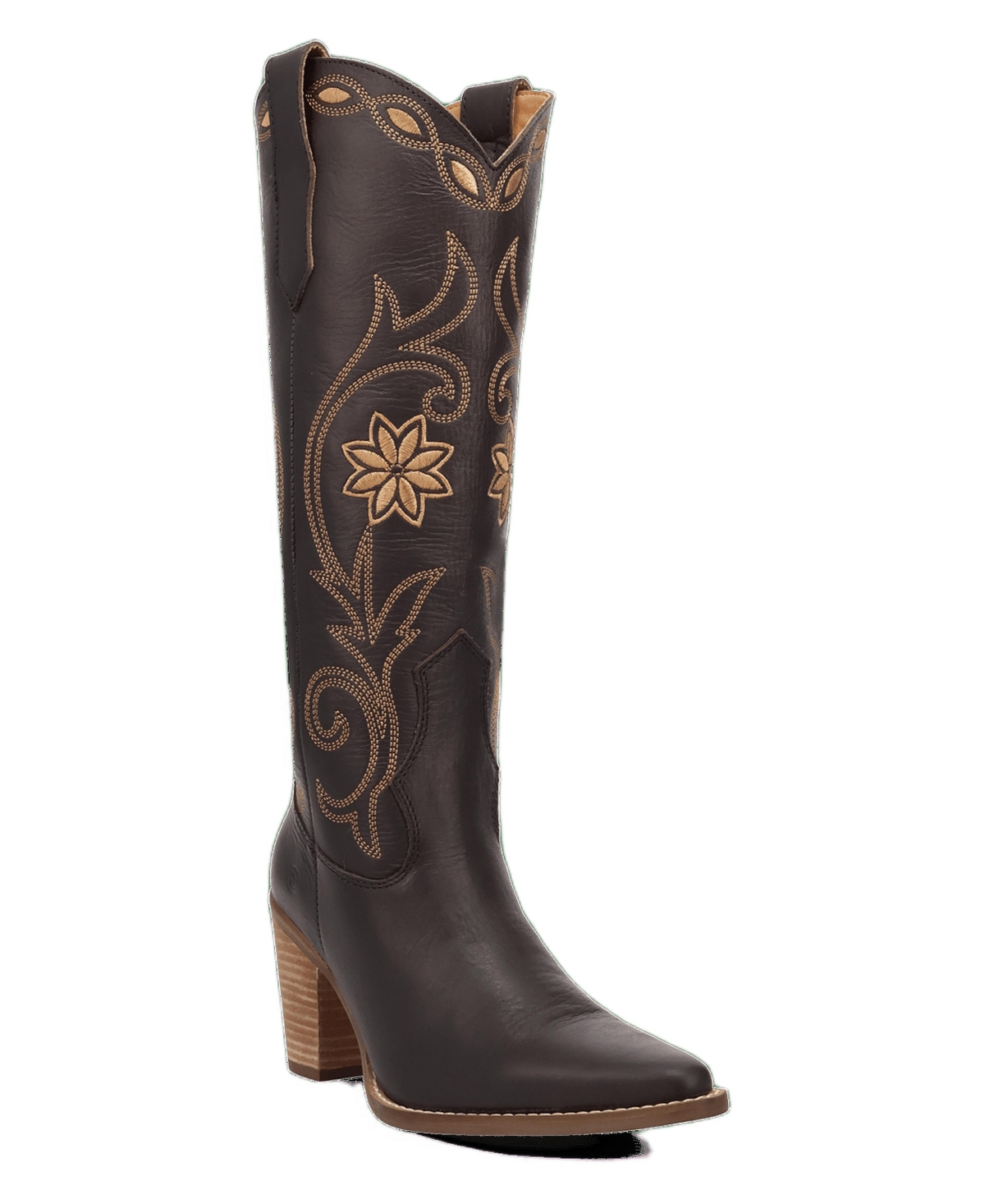 Dingo Women's Miss Daisy Knee-High Western Pointed-Toe Boots - Brown