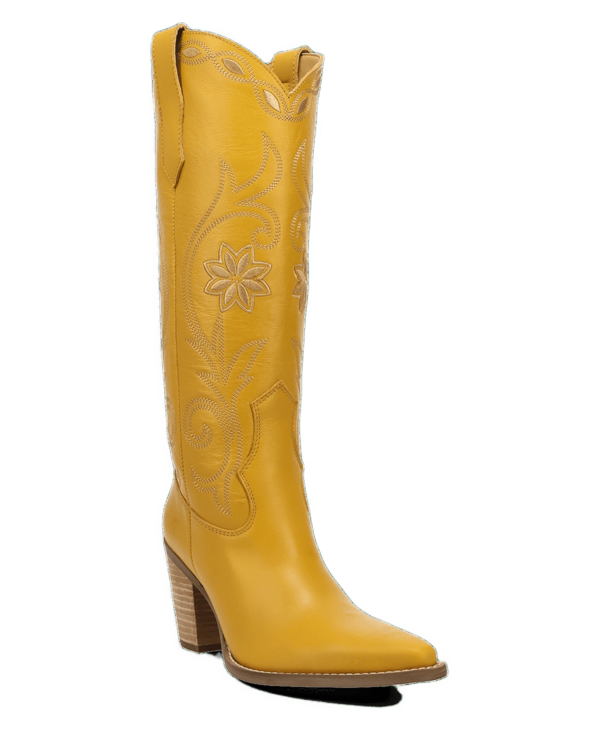 Dingo Women's Miss Daisy Knee-High Western Pointed-Toe Boots - Marigold