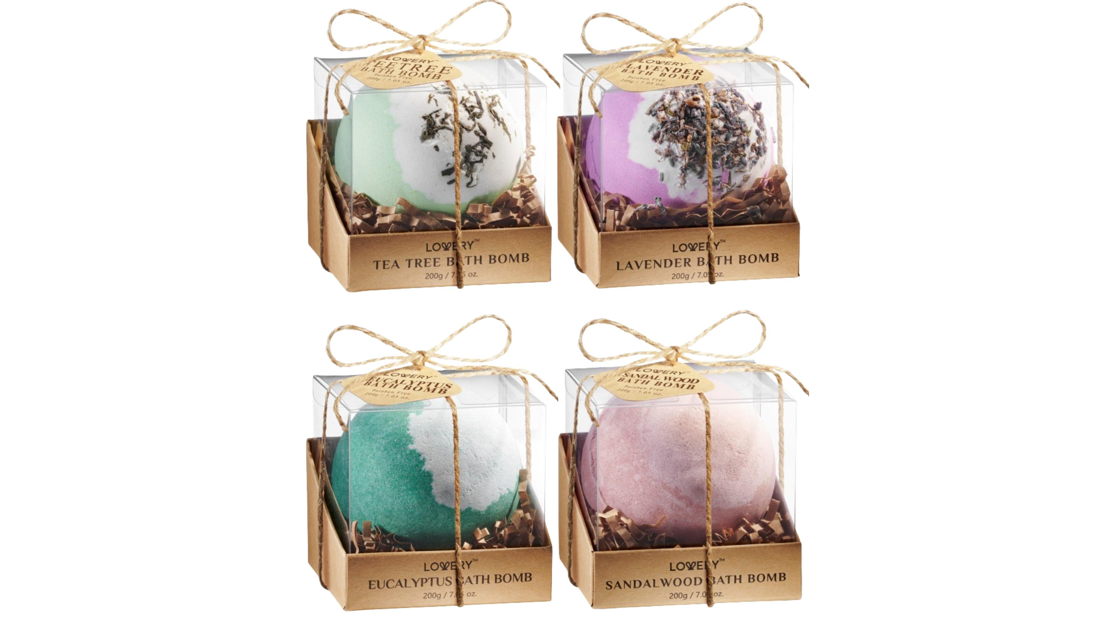 Lovery 4piece Handmade Bath Bombs Gift Set