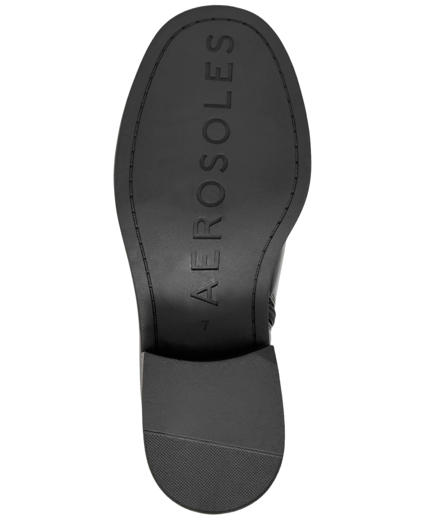 Женские ботинки Aerosoles Xia Block-Heel Round-Toe Faux Leather Booties, цвет: Чёрная искусственная кожа — фото 5
