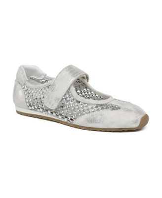 Patricia-D Suede Round-Toe Mary Jane Flats