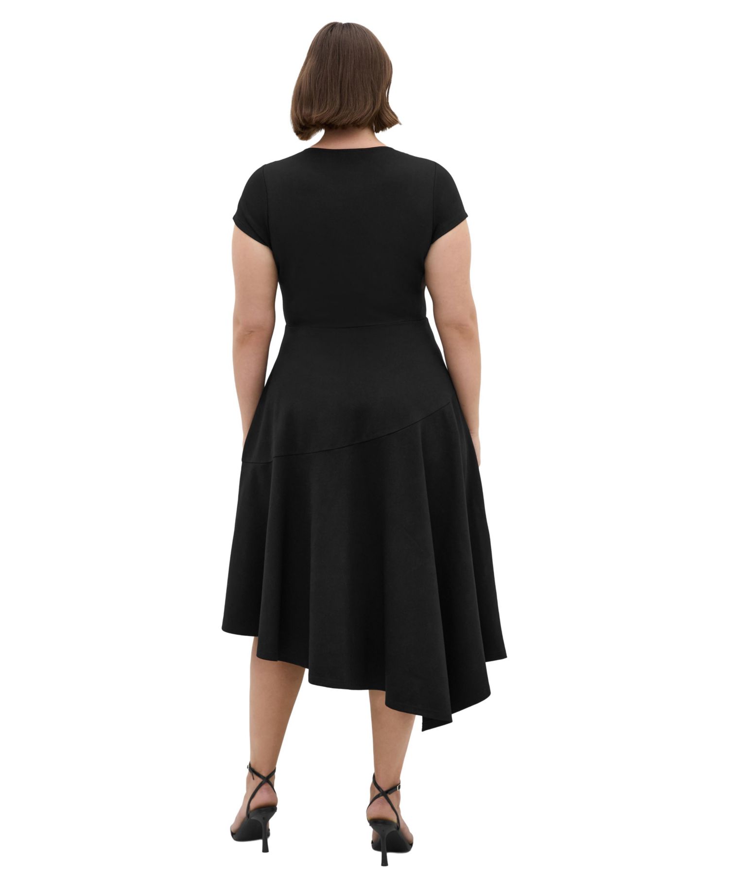 Plus Size Ponte Flare Midi Dress
