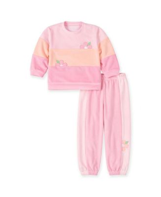 Baby Girls' Velour Puff Long-Sleeve Floral Top and Pants, 2-Piece Set