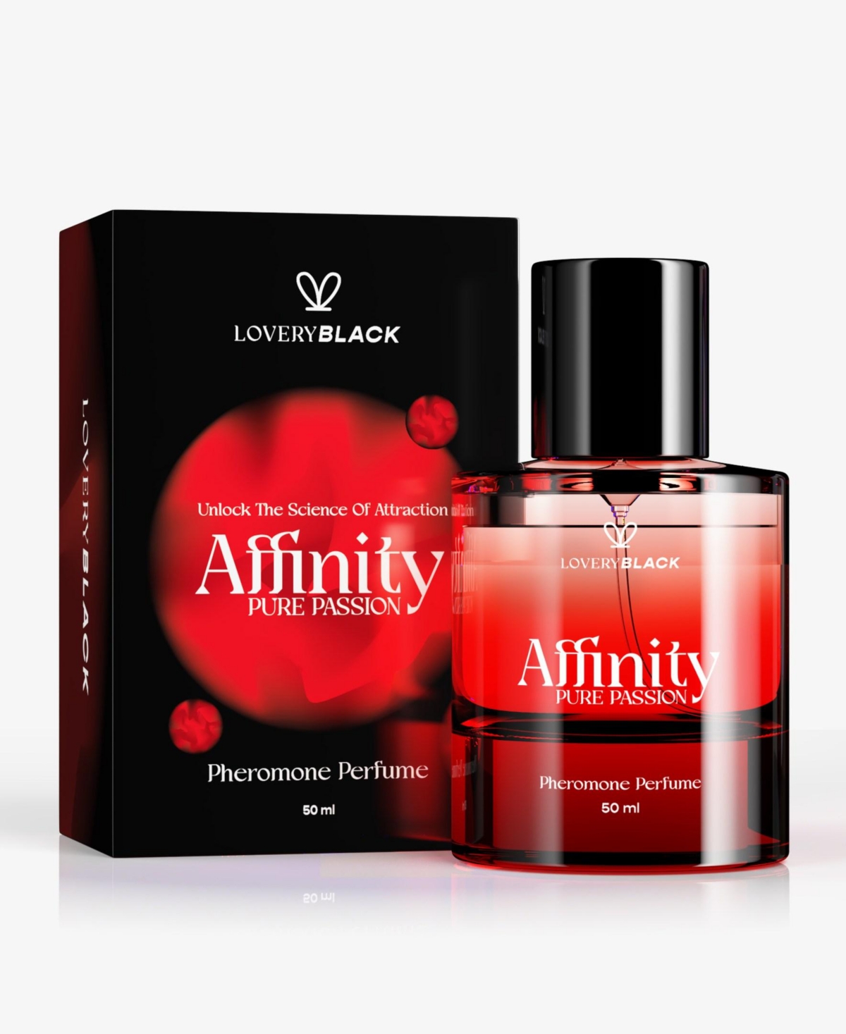 Lovery Affinity Pure Passion Pheromone Perfume, 1.7 oz - Black