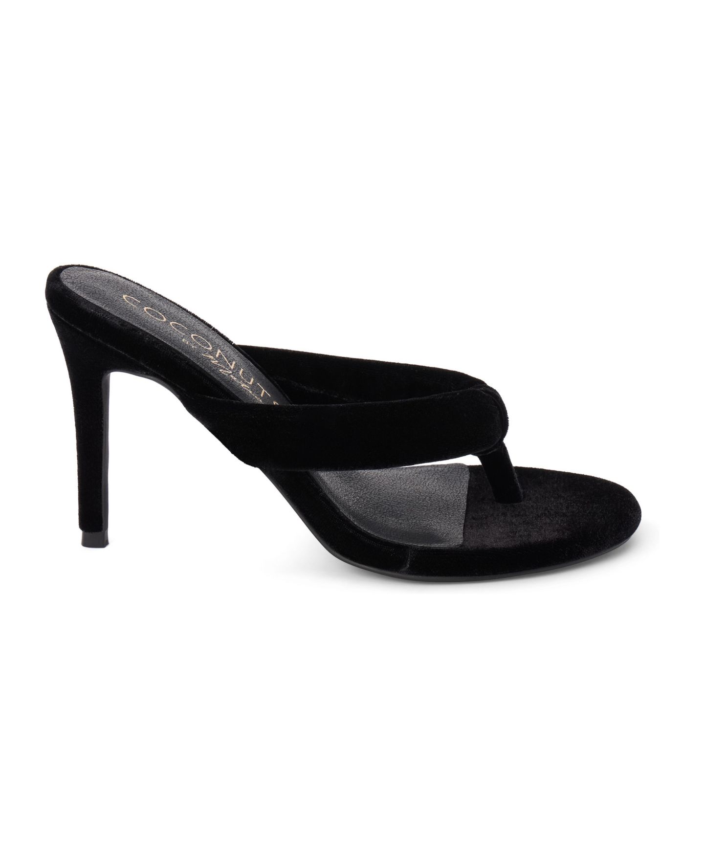 Женские сандалии Coconuts by Matisse Stiletto Velvet Calvin, цвет: Чёрный бархатный — фото 3