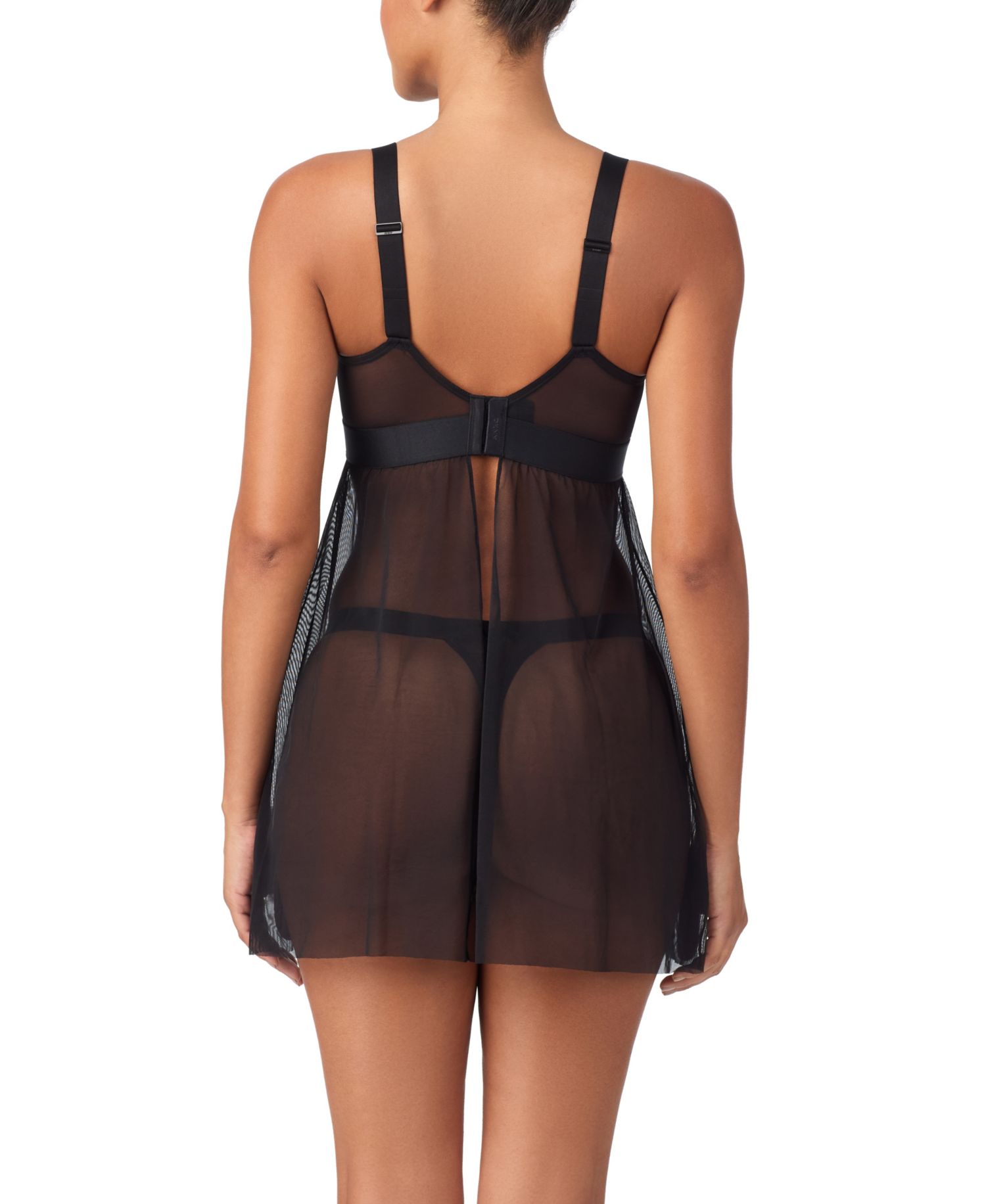 Women's Sheer Mesh V-Neck Babydoll