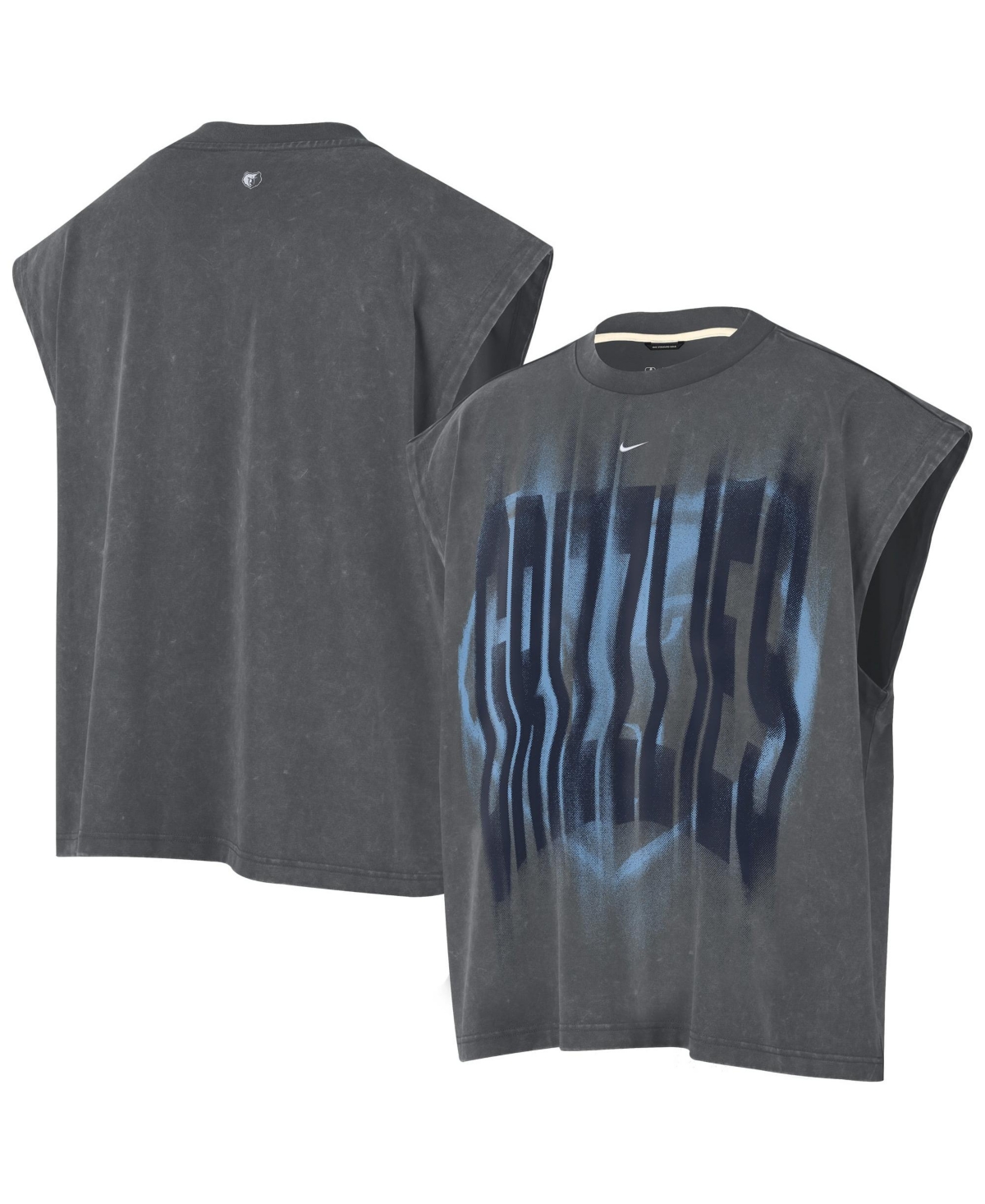 Nike Men's Charcoal/ White Memphis Grizzlies Pregame Sleveless Icon Tank T- Shirt