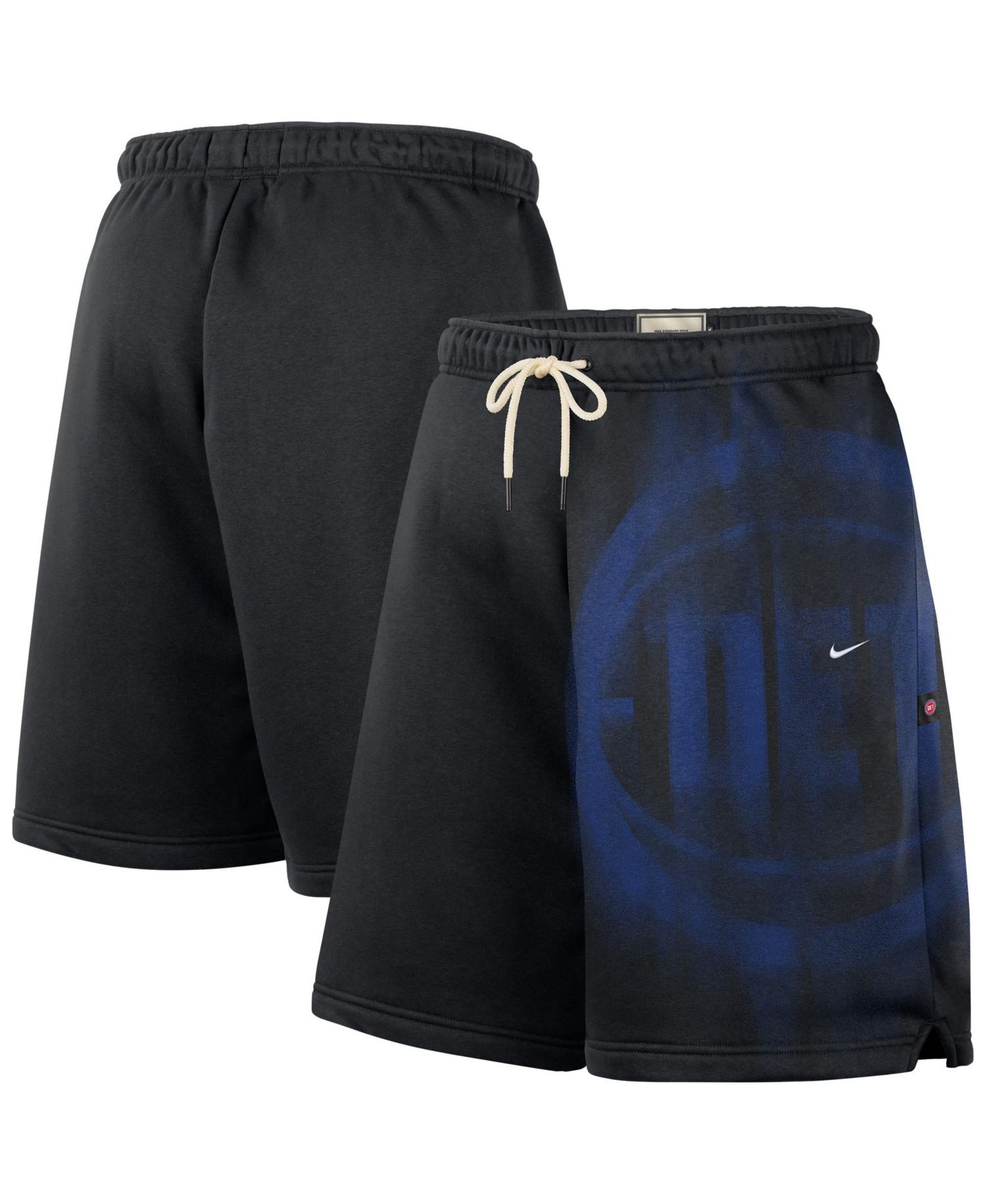 Men's Black Detroit Pistons 2026 Standard Issue Practice Icon Fleece Shorts