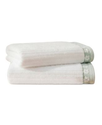 Flora Rib Cotton 2-Piece Bath Towel Set