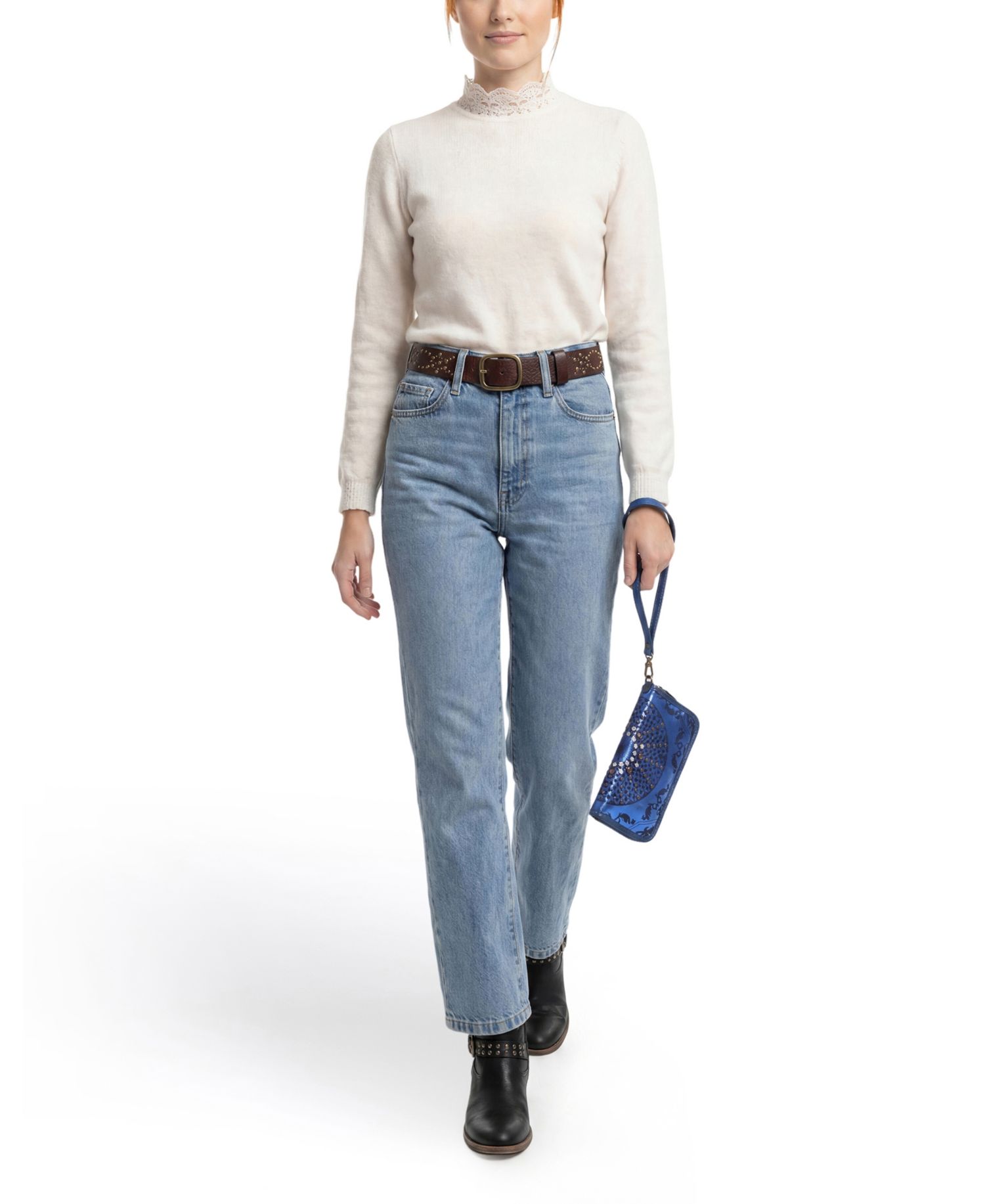 Mola Leather Clutch
