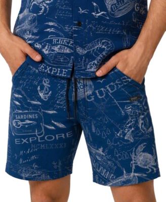 Men's Marine Voyage Pull-On Print Shorts, 8" Inseam