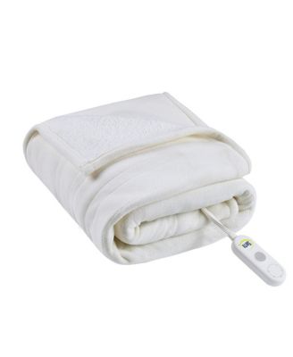 Electric Reversible Fleece to Sherpa Throw