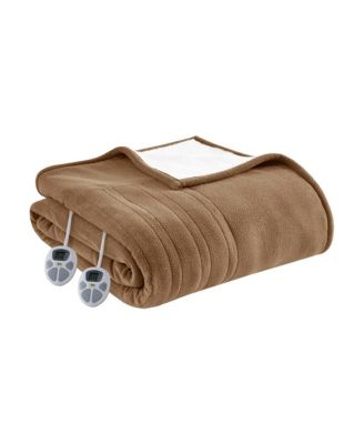 Fleece to Sherpa Auto Shut Off Timer Heated Blanket