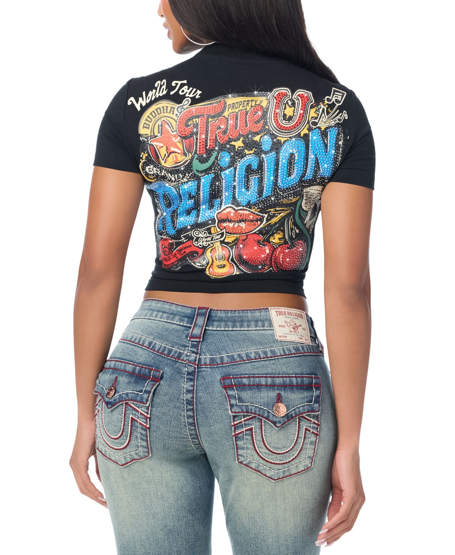Women's Baby Graphic Crop Y2K T-Shirt