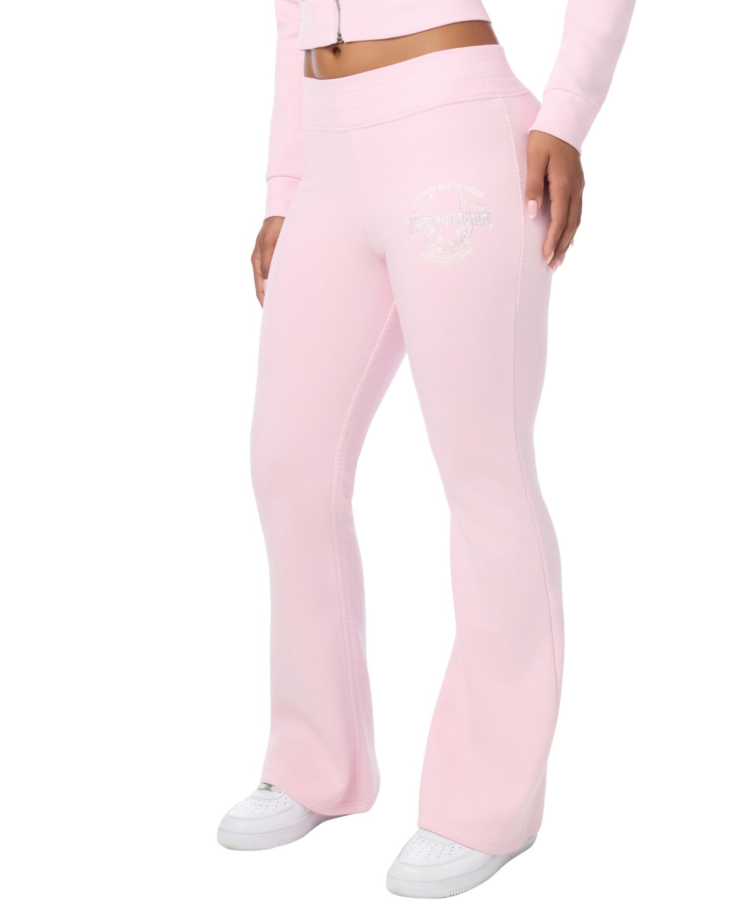 Women's Raw Edge Big T Pull-On Cotton-Blend Bootcut Pants