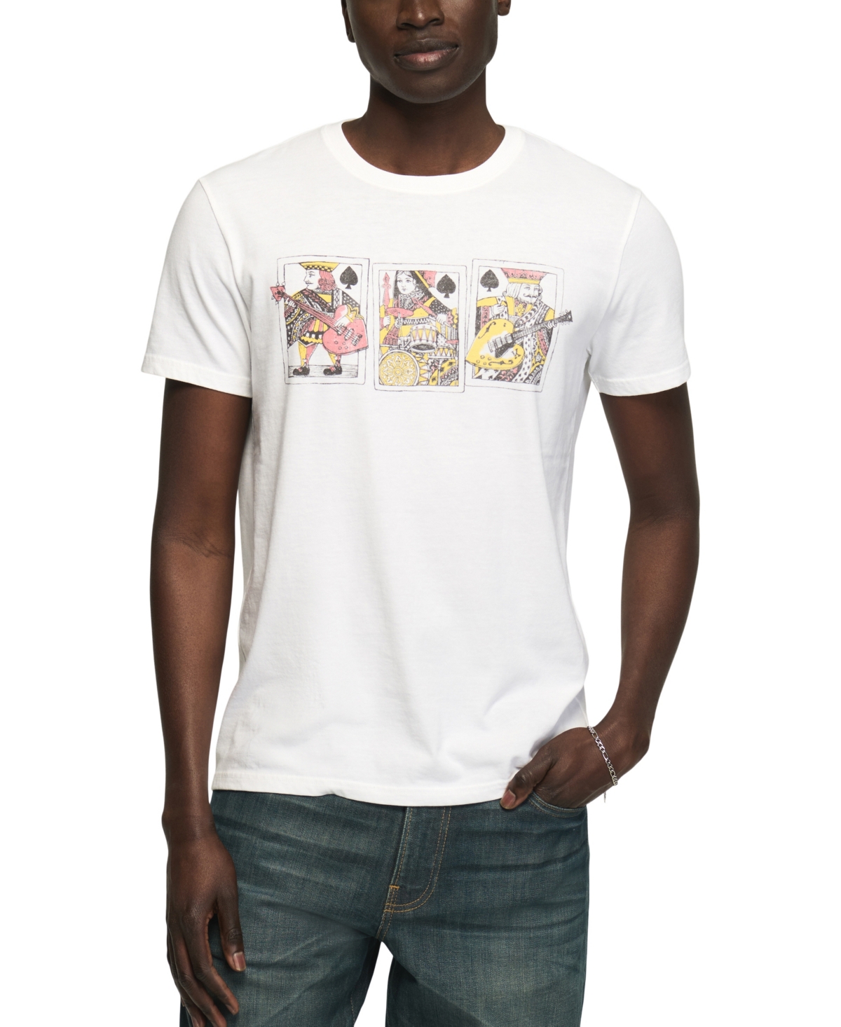 Lucky Brand Men's Playing Cards Graphic T-Shirt
