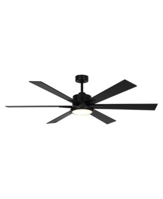 65 Modern Matte Reversible Integrated LED Windmill Large Ceiling Fan with Light and Remote
