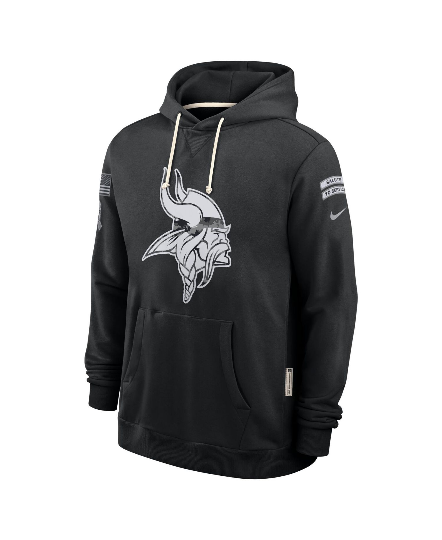 Men's Black Minnesota Vikings 2026 Salute to Service Sideline Pullover Hoodie