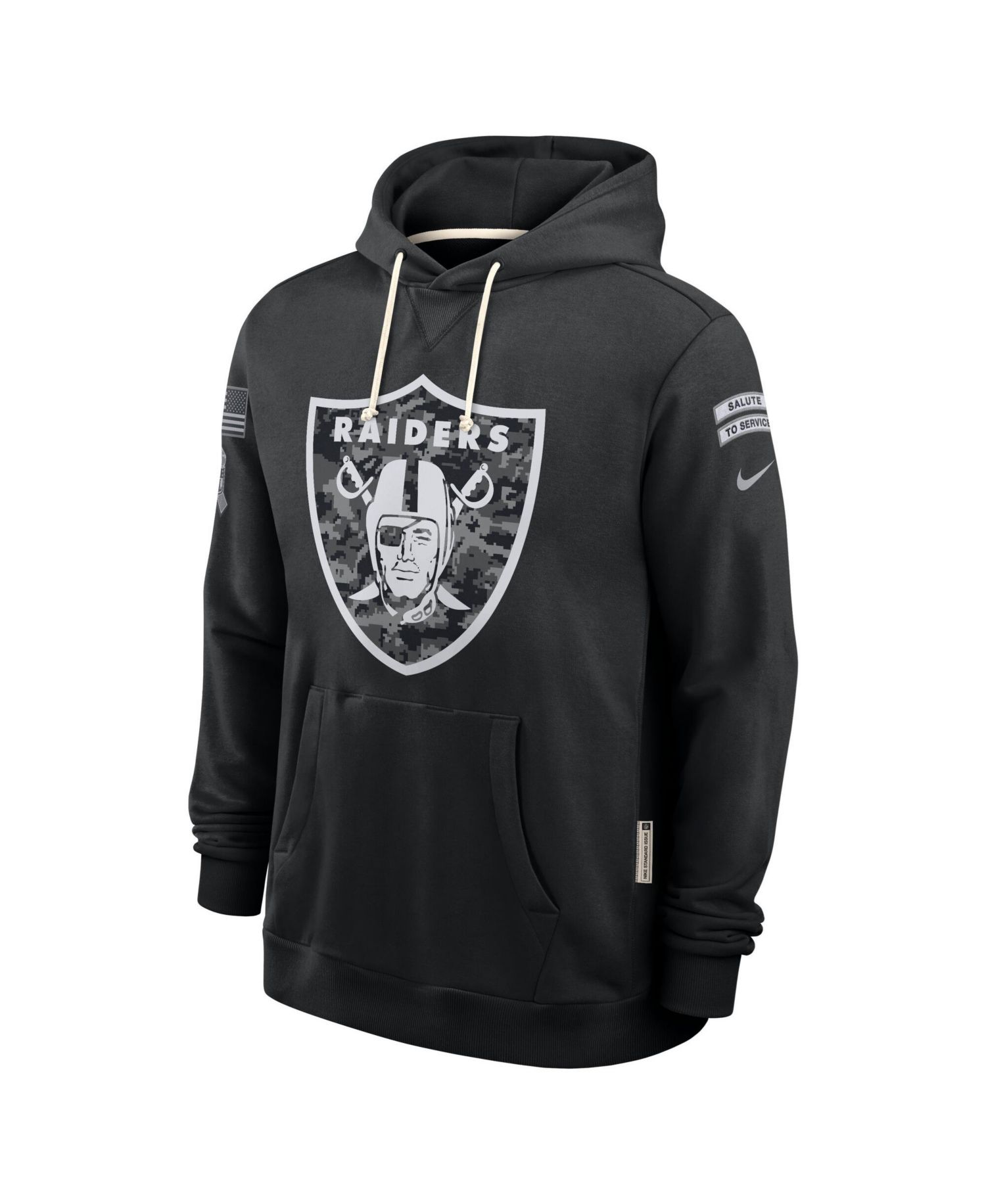 Men's Black Las Vegas Raiders 2026 Salute to Service Sideline Pullover Hoodie