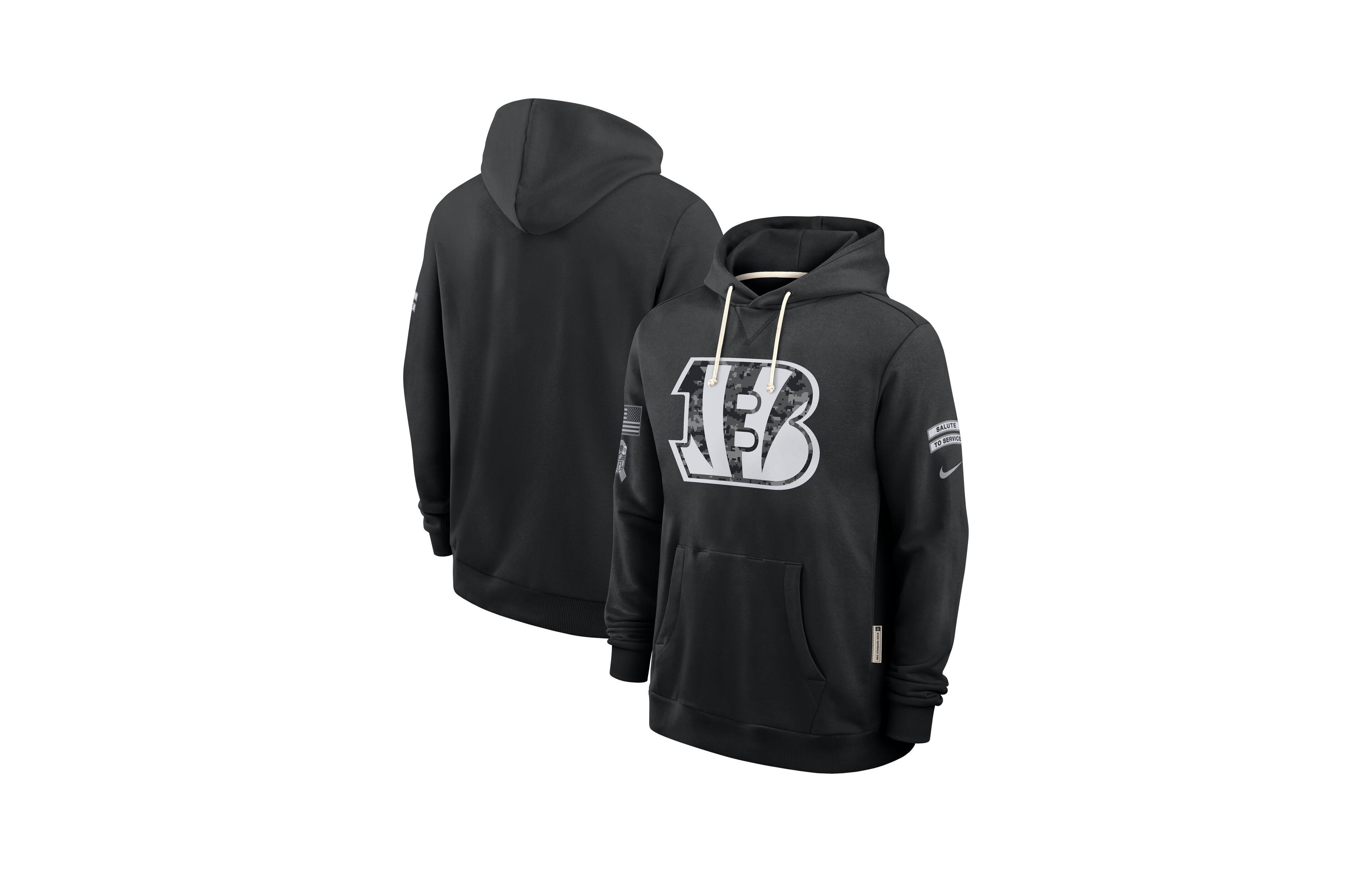 Nike Men's Black Cincinnati Bengals Sideline Pullover Hoodie