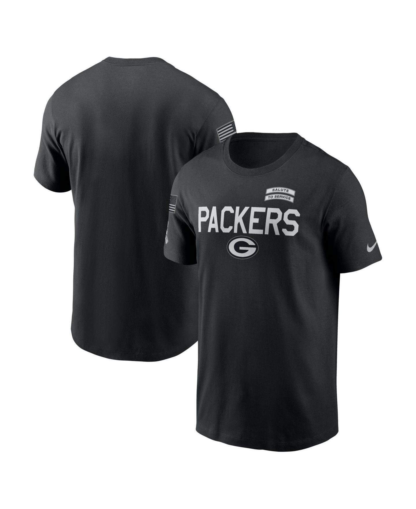 Мужская футболка Nike Black Green Bay Packers 2026 Salute to Service Sideline Dri-FIT — фото 1