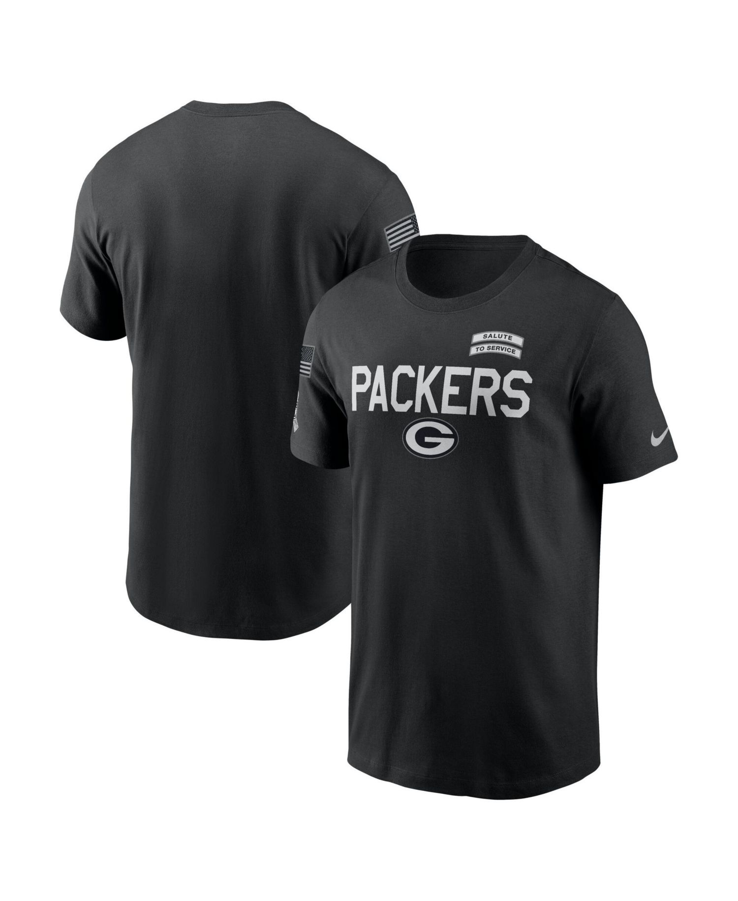 Men's Black Green Bay Packers 2026 Salute to Service Sideline Dri-FIT T-Shirt