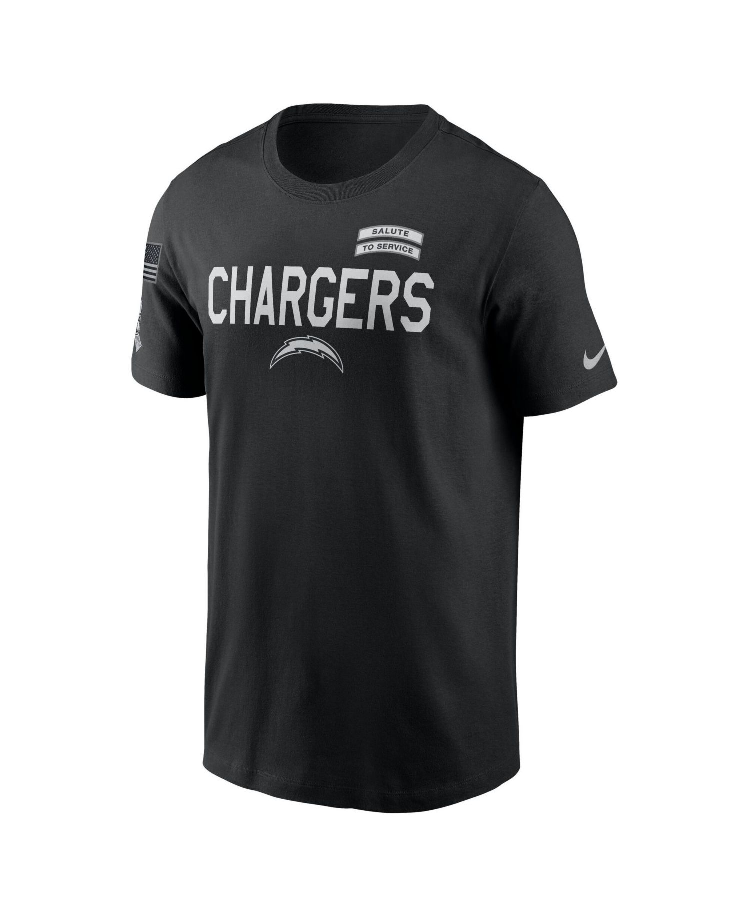 Men's Black Los Angeles Chargers 2026 Salute to Service Sideline Dri-FIT T-Shirt