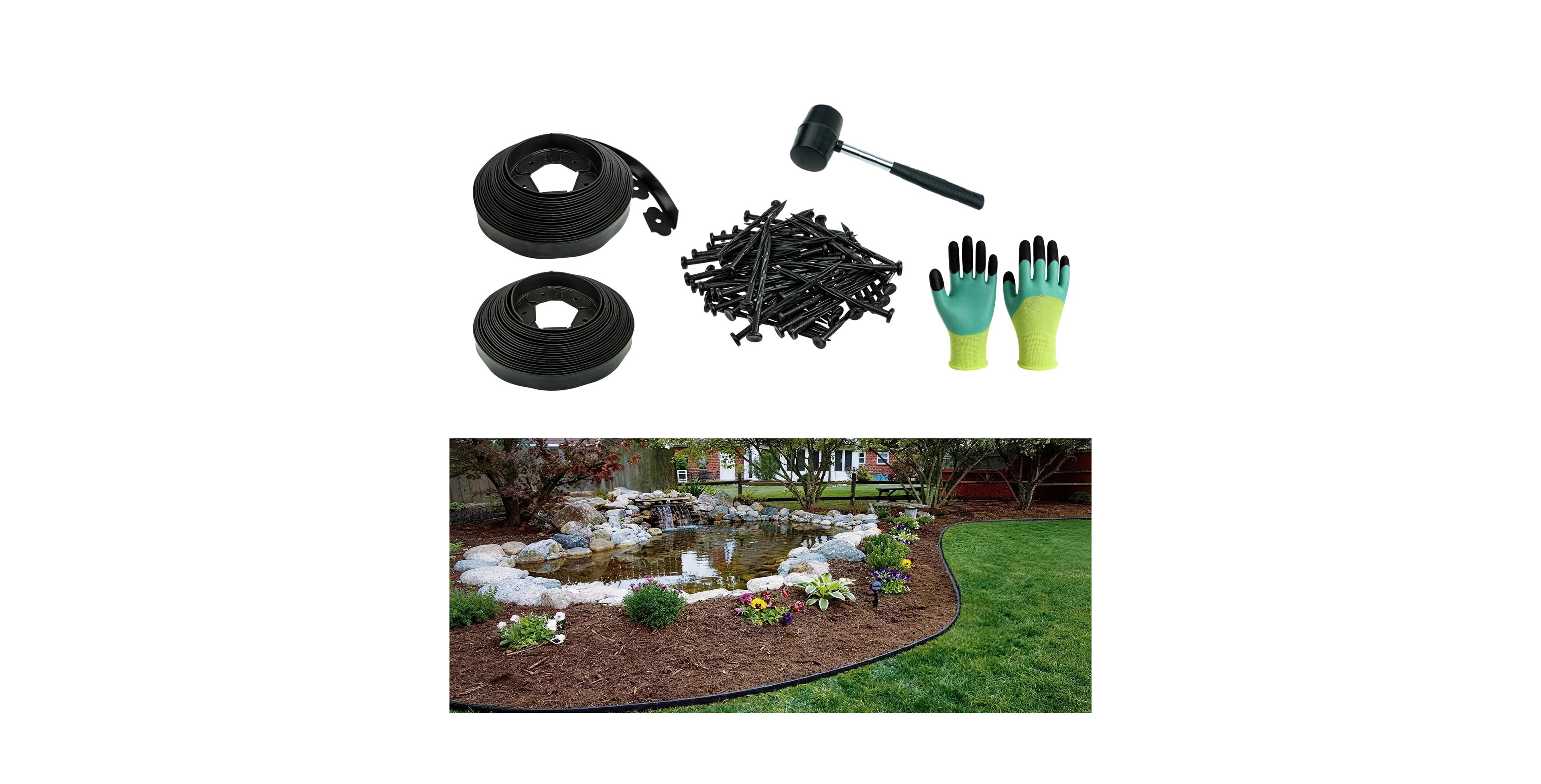 Xdovet 1.5in X 100ft No Dig Landscape Edging Garden Border Kit