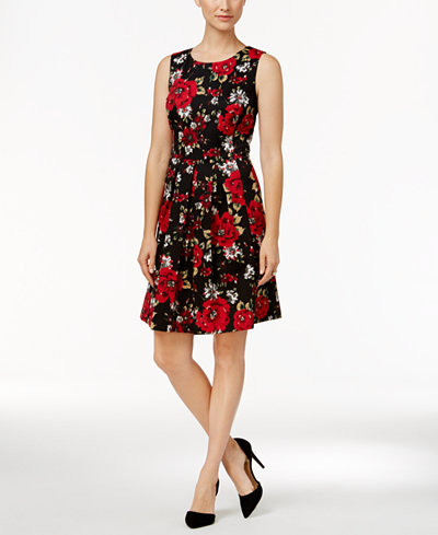 Charter Club Floral-Print Fit & Flare Dress, Only at Macy's