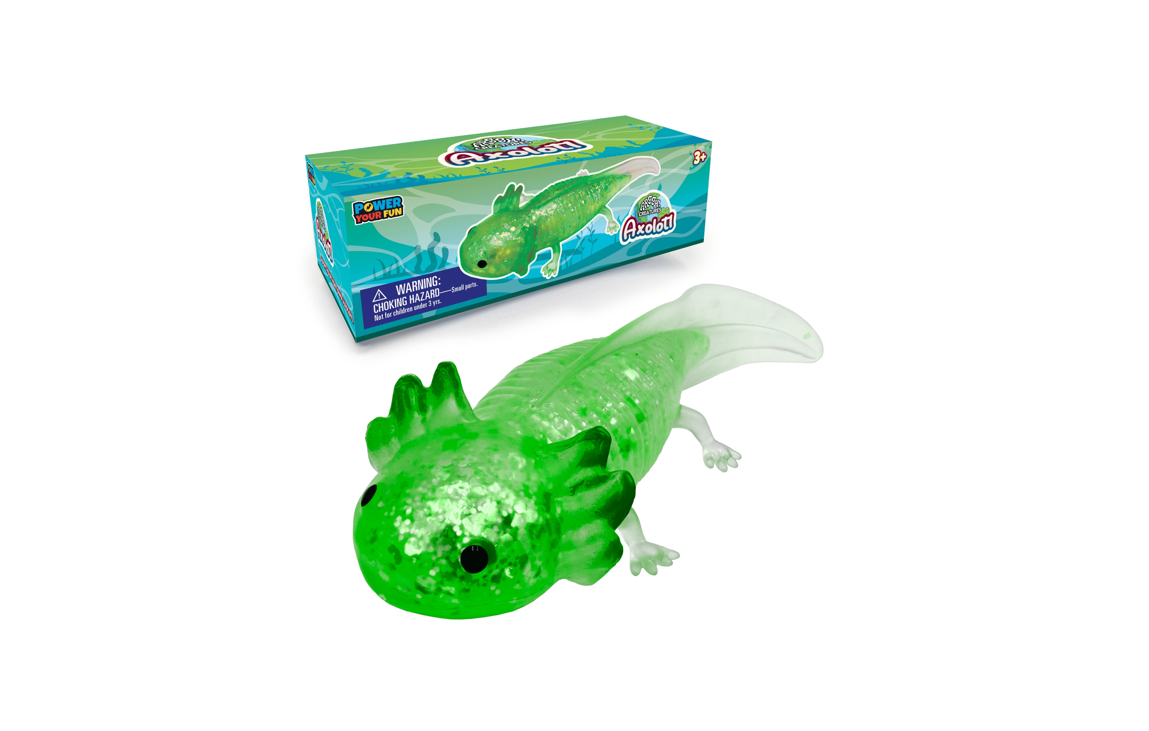 Power Your Fun Axolotl Color-Changing Stem Certified Stress Ball, Ages 3+