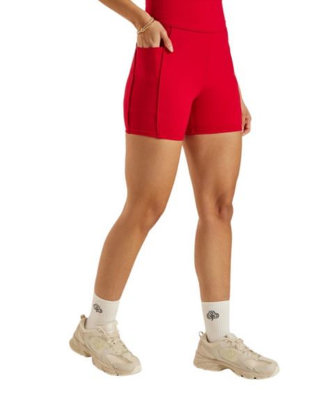 Женские шорты Be Athletica Be 180 High-Waisted Cycling, 5.5" Inseam, цвет: Вишнёвый