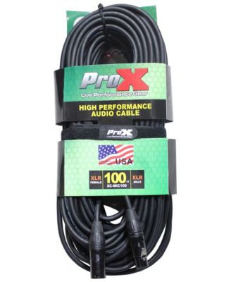XC-MIC100 Oxygen-Free Copper XLR-F to XLR-M Balanced Microphone Cable 100 ft.