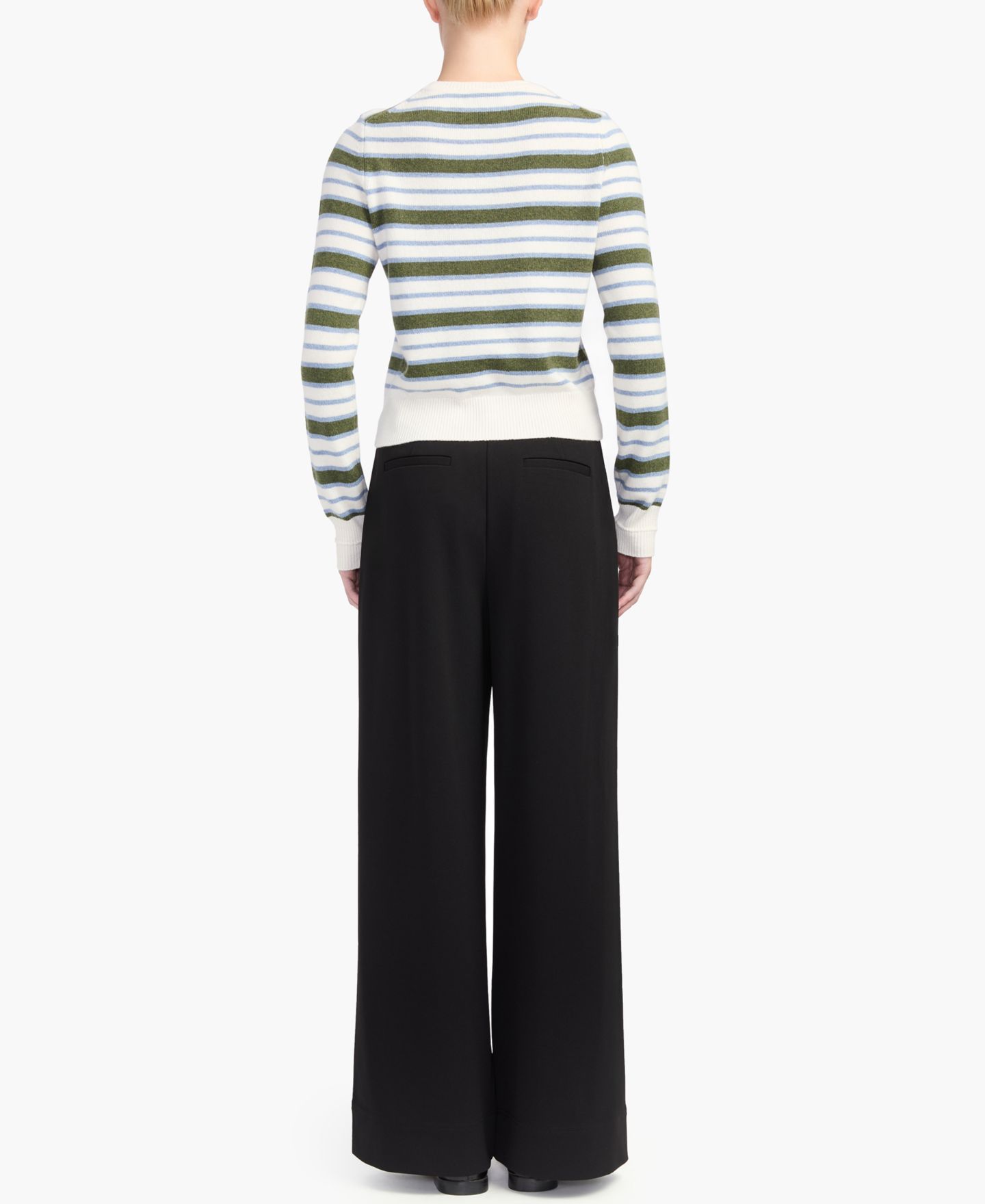 Женские брюки Derek Lam 10 Crosby Rowe High-Waisted Wide-Leg, цвет: Чёрный — фото 4