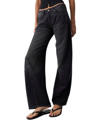Women's Fable Twisted Seam Wide-Leg Low Rise Jeans