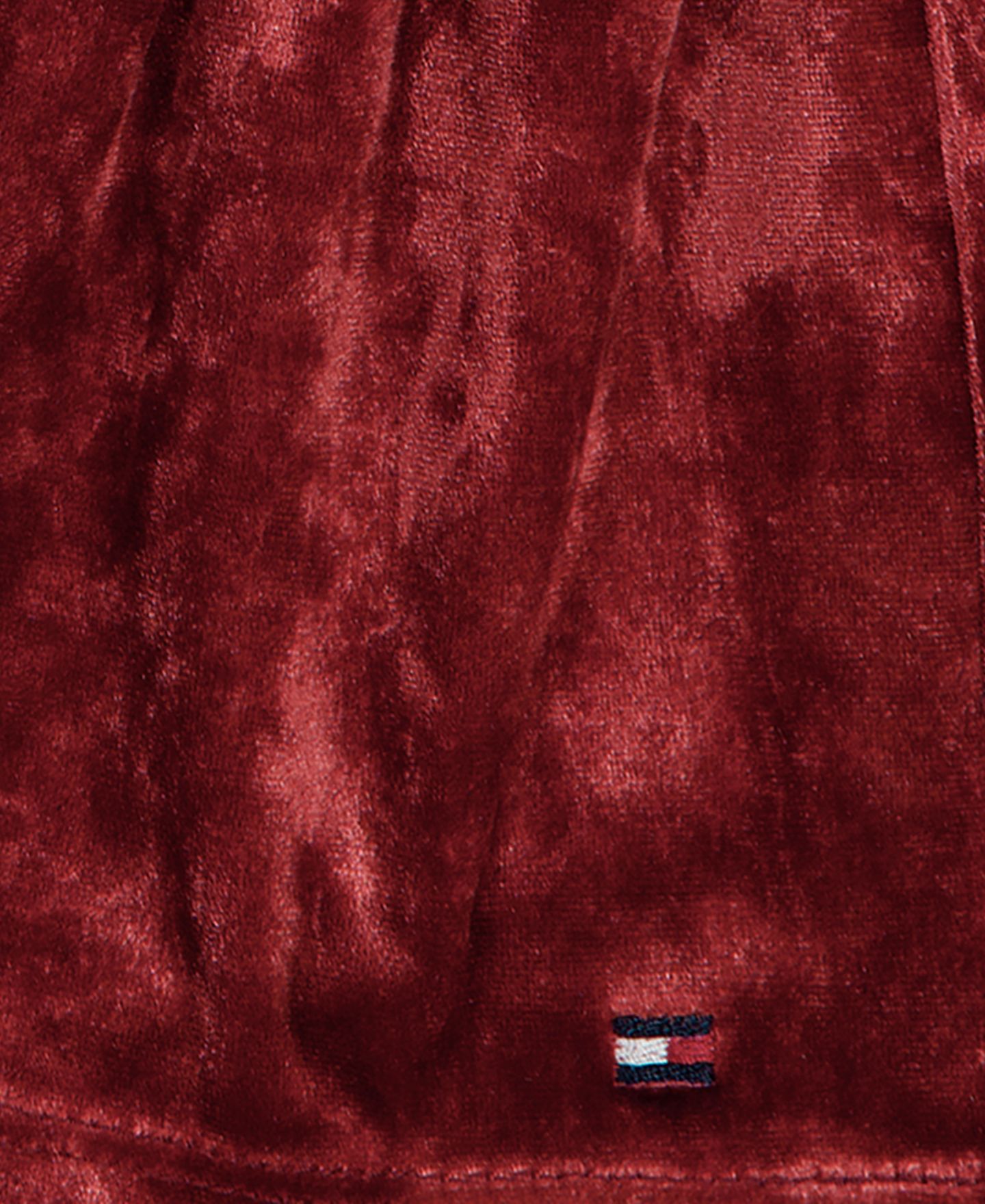 Юбка Tommy Hilfiger Panne Velvet Smocked Waist Tiered для девочек, цвет: Мерло — фото 4