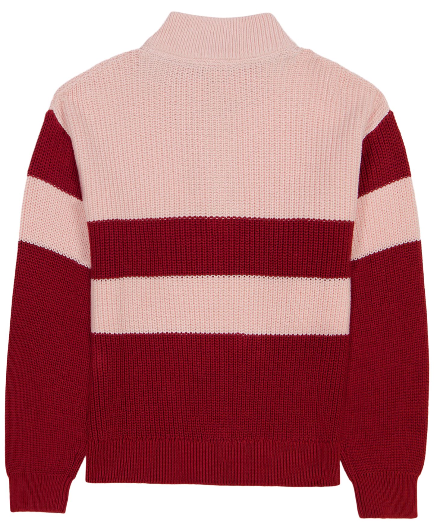 Свитер Tommy Hilfiger Quarter-Zip Ribbed для девочек, цвет: Верблюжий — фото 4