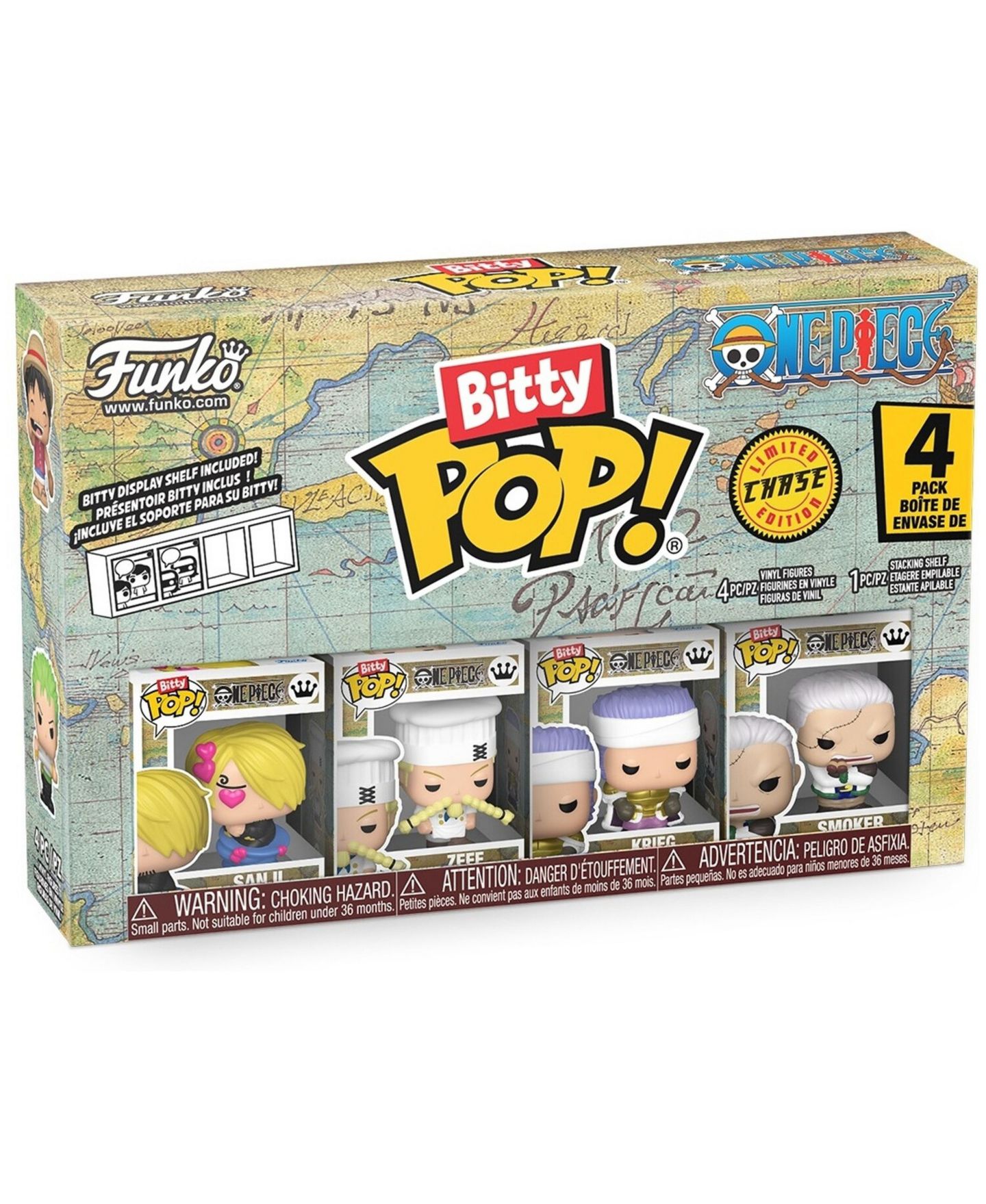 Набор виниловых фигурок Funko Bitty Pop! One Piece Series 3 Sanji, 4 шт. в слепой упаковке, цвет: Open Miscellaneous — фото 2