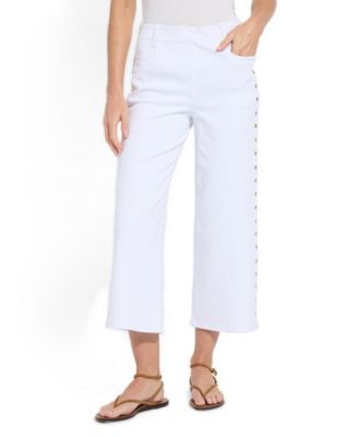 Women's Willa High-Rise Scallop-Embroidered Cropped Jeans