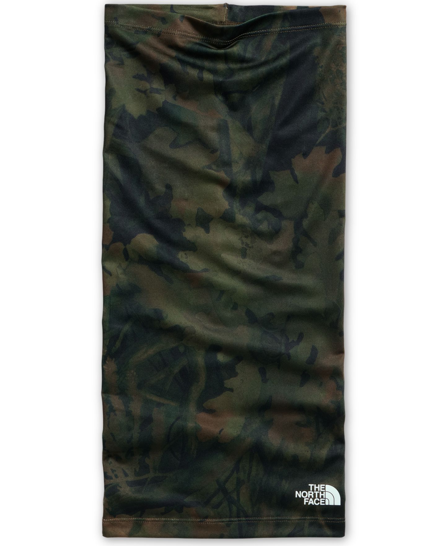 Мужские перчатки The North Face Base Helmet and Goggle Compatible Neck Gaiter, цвет: Зелёный дубовый с принтом — фото 1