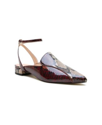 Women's Marilyn Pointed-Toe Block-Heel Python Loafer Slides