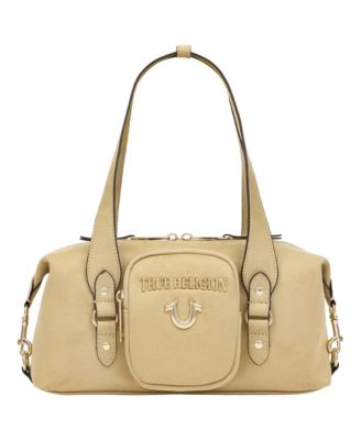 Logo Lock Modern Flap Denim Crossbody Bag