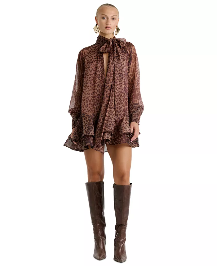 Women's Mock-Neck Adrie Babydoll Mini Dress