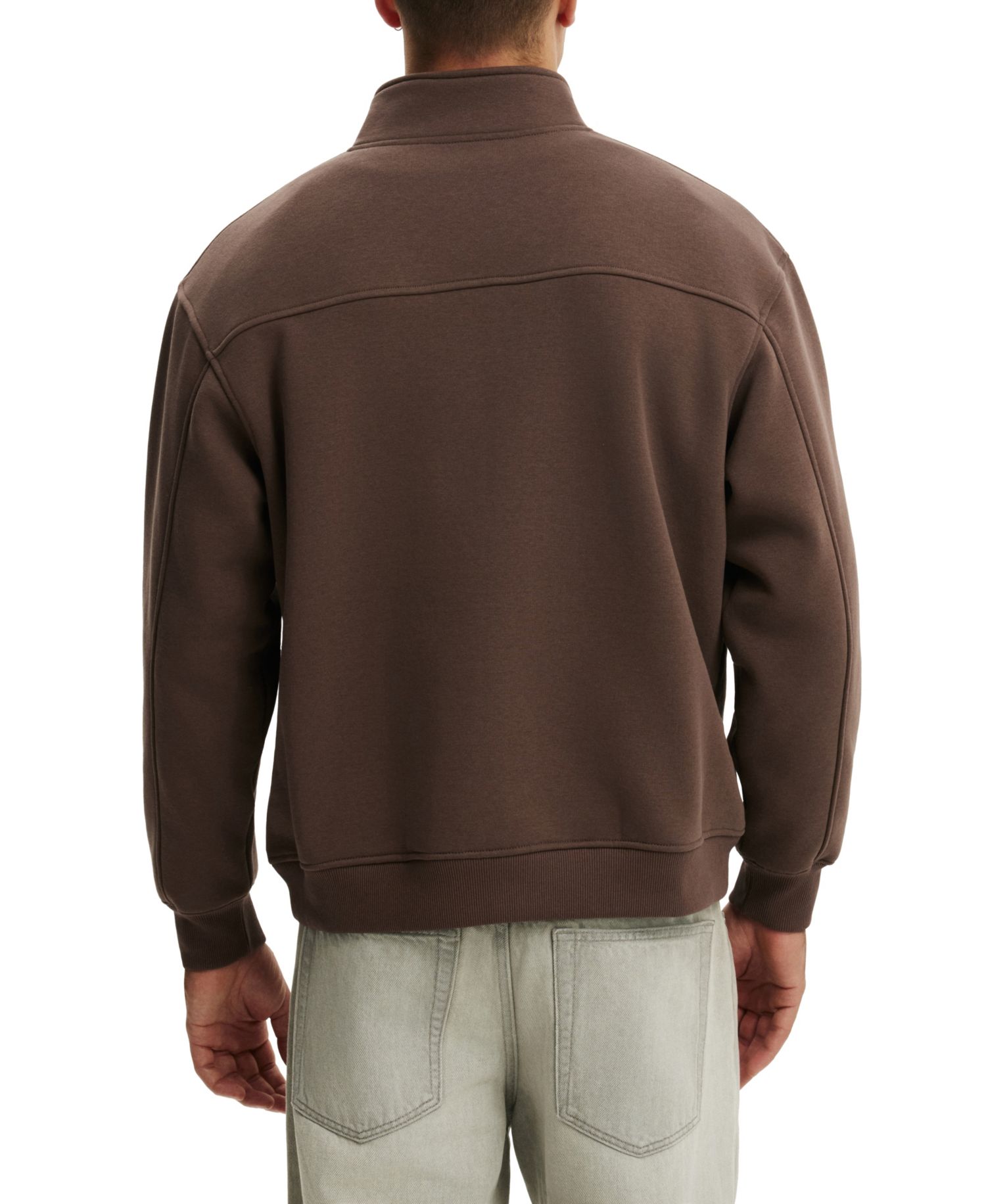 Men's 14 Zip Fleece Mock Neck Sweatshirt