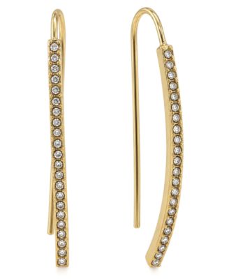 Crystal Curved Bar Earring Set