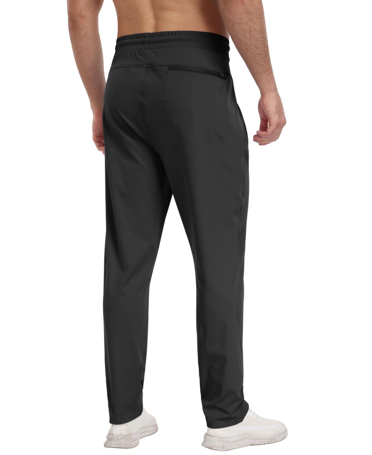 3 Pack Mens Athletic Pants with Zipper Pockets Running Gym Joggers